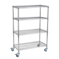 Industrial anti-static OEM wire shelf chrome ESD Wire Shelf with wheel